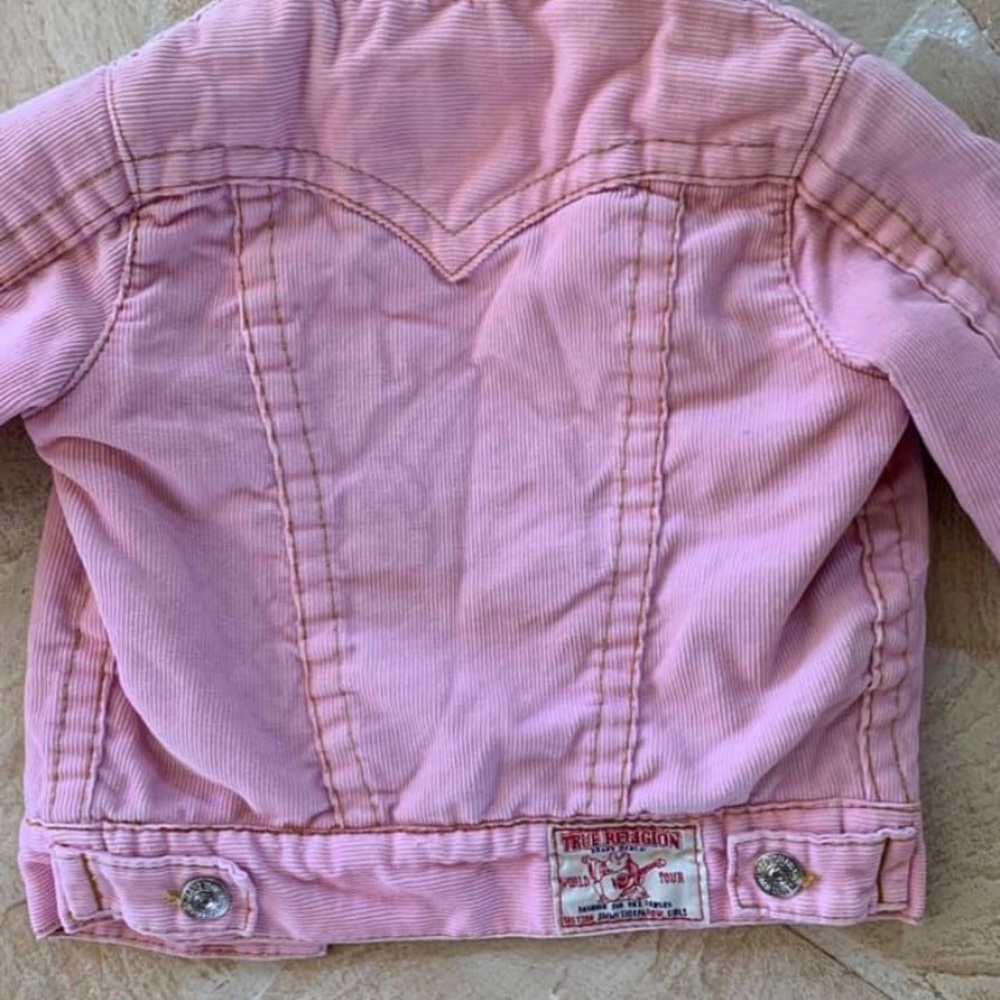 Girls True Religion jacket pink size 6/7